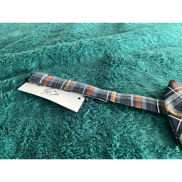 Jos A Bank Mens Blue Orange Plaid Bowtie Adjustable Formal Wedding Party Prom - Picture 8 of 8